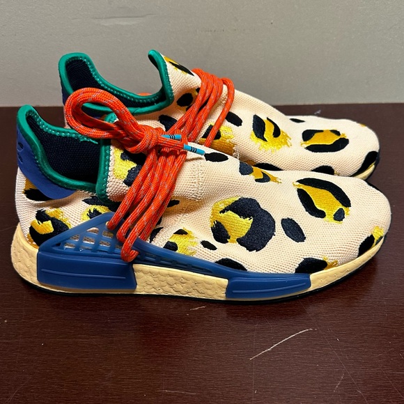 adidas Pharrell x NMD Human Race Animal Print Mens Shoes Pulse Amber HP3221 - Picture 1 of 7